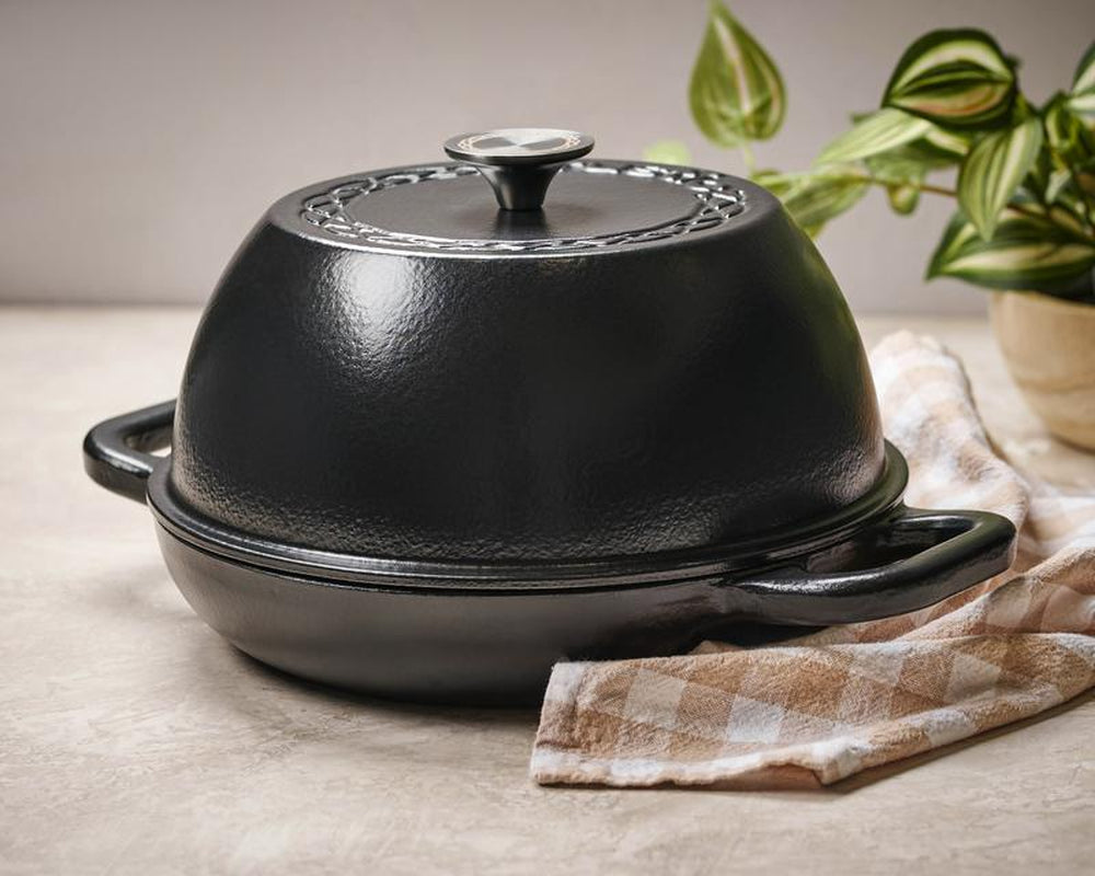 Versatile 6-Quart Enameled Cast Iron Freeform Dutch Oven - Perfect for All Your Cooking Needs!