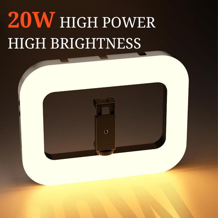 USB Rechargeable Selfie Ring LED Ring Light, Clip-On Selfie Fill Light, Mobile Power Supply for Charging Other Devices, Tripod Light, Photography Flash, Videography Equipment, Stabilize Mobile Phone Lens