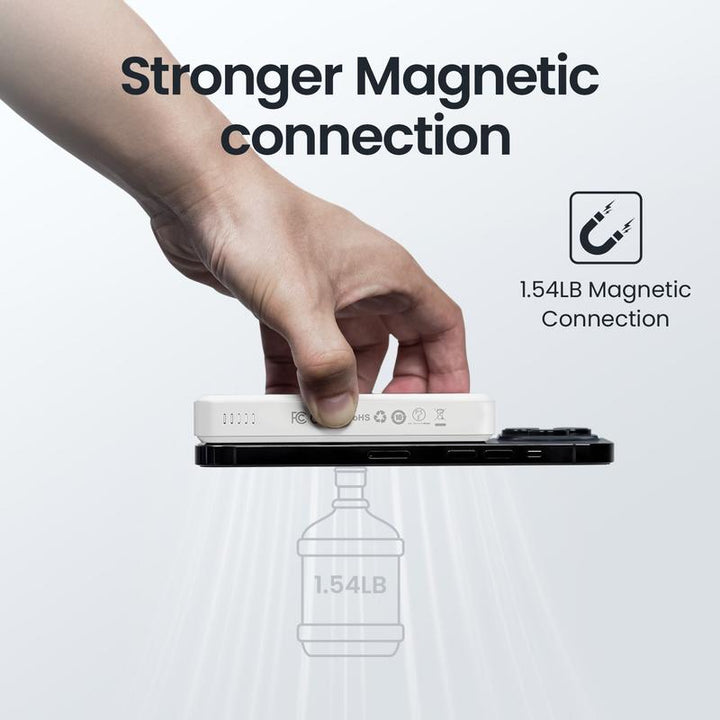 SHARGE ICEMAG 10,000mAh Wireless Power Bank with MagSafe & Active Cooling - Perfect for iPhone 16/15/14/13 Pro/Pro Max/Mini & All Smartphones