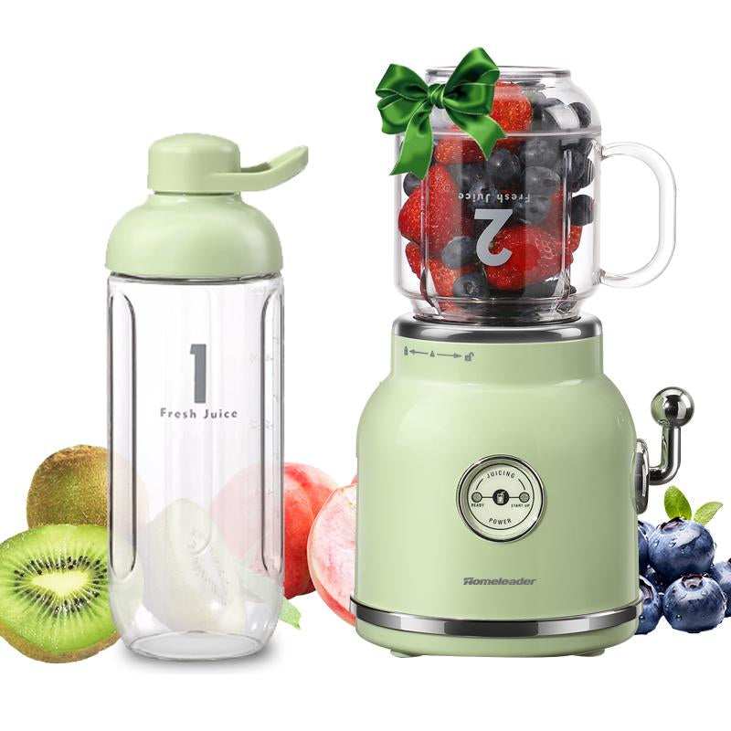 Homeleader Personal Smoothie Blender - 6 Sharp Blades, 21Oz Travel Cup & Lids, Pink - Perfect for Shakes & Juicing!