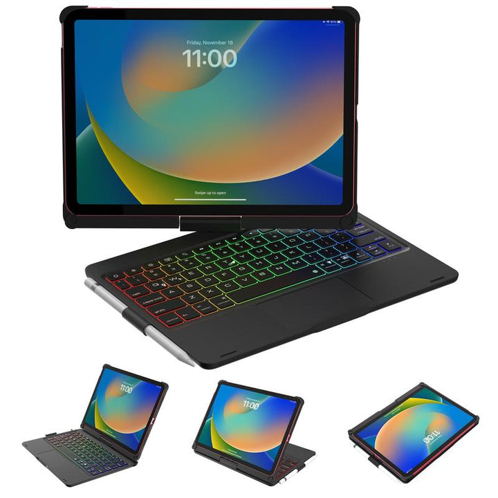 Ultimate 360° Rotatable Tablet & Keyboard Case with Colorful Backlight & Pencil Holder for iPad 10th Generation 10.9" (2022)