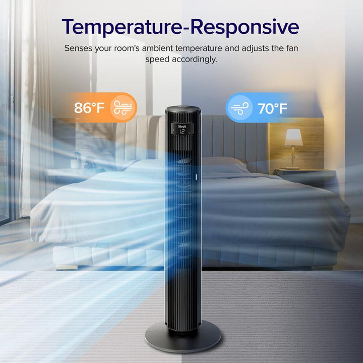 LEVOIT Classic 42" Oscillating Tower Fan - Ultra Quiet, 4 Modes, 12H Timer, Powerful 25Ft/S Velocity for Bedroom Comfort