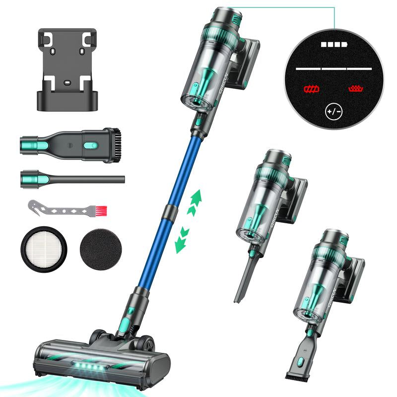 Qikcln VC03 300W 30Kpa Powerful Vacuum Cleaner with Brushless Motor & Three Modes 40Mins Runtime for Pet Hair Hardwood Carpet