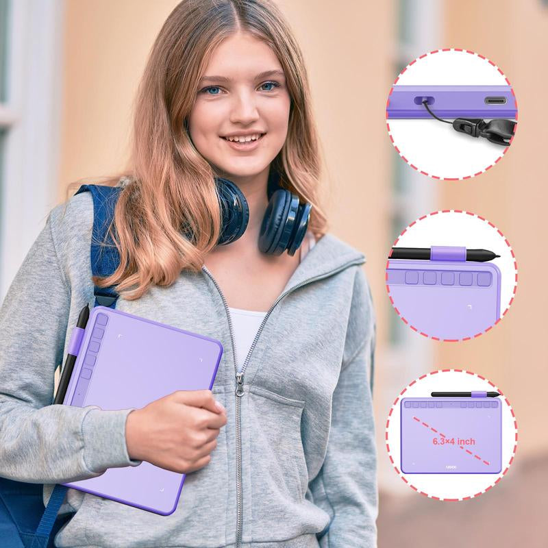 Portable Digital Drawing Tablet with Battery-Free Stylus - Perfect for Art, Writing & Home Office - 10 Programmable Keys - Ideal Summer Gift