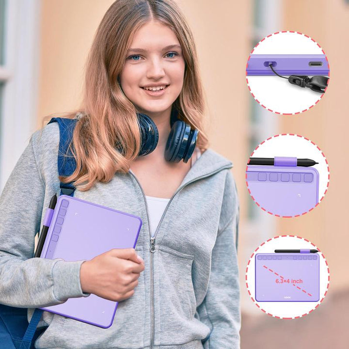 Portable Digital Drawing Tablet with Battery-Free Stylus - Perfect for Art, Writing & Home Office - 10 Programmable Keys - Ideal Summer Gift