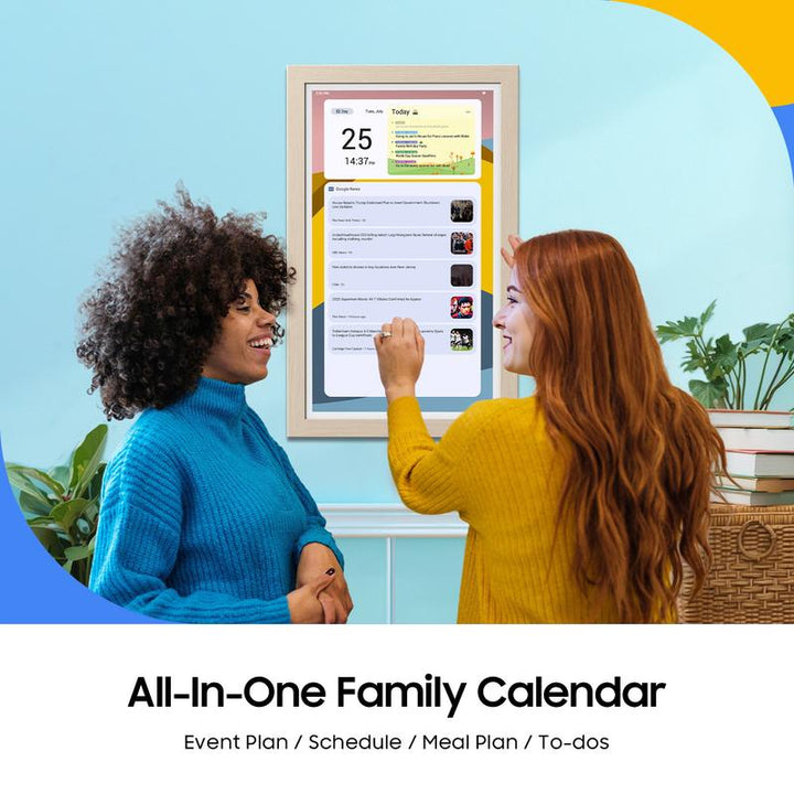 Apolosign Smart Digital Calendar - 21.5" & 15.6" Interactive Touch Screen for Family Schedules, Chore Charts & Home Décor - Wall Mountable Planner