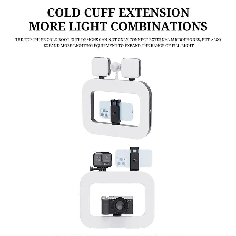 USB Rechargeable Selfie Ring LED Ring Light, Clip-On Selfie Fill Light, Mobile Power Supply for Charging Other Devices, Tripod Light, Photography Flash, Videography Equipment, Stabilize Mobile Phone Lens