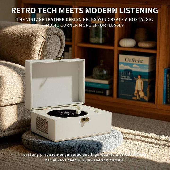 Yintiny Portable Bluetooth 5.0 CD Player with Speaker - Retro Suitcase Design for Home Use【Soft Voice】, Model CD2-LH168
