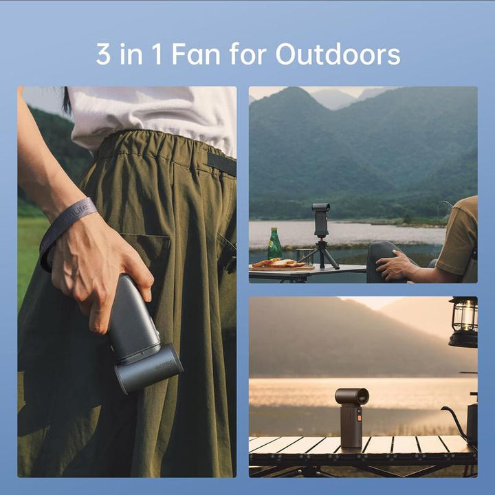 JISULIFE Portable Handheld Turbo Fan, 100 Speeds Adjustable Mini Personal Fan, 9000Mah USB Rechargeable Fan Battery Operated, LED Display