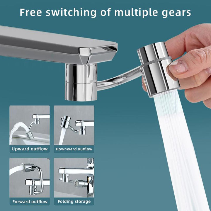 Revolutionary 1080° Rotating Faucet Aerator Extender - Universal Splash Filter for Kitchen & Bathroom Sinks!
