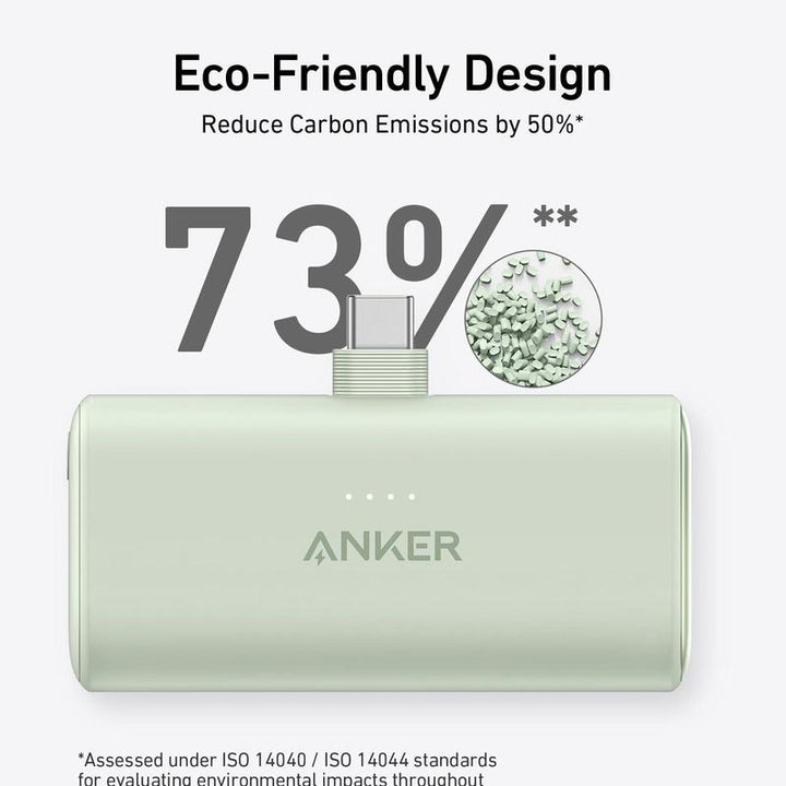 Anker Nano Power Bank, 12W Built-In Lightning Connector and 22.5W Built-In USB-C Connector, for Iphone 14/13/12 Series