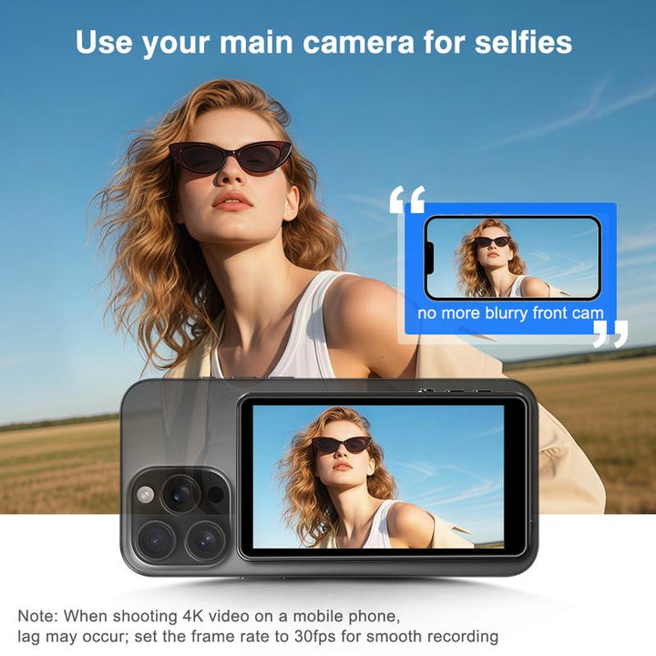 Elevate Your Selfies with the Magnetic Wireless 1080P Live Stream Monitor - Vlog Essential!