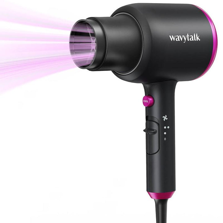 Wavytalk Ionic Hair Dryer - 1875W Quick-Dry with Ceramic Heat Protection, Lightweight & Quiet, Includes Diffuser & Styling Comb for All Hair Types