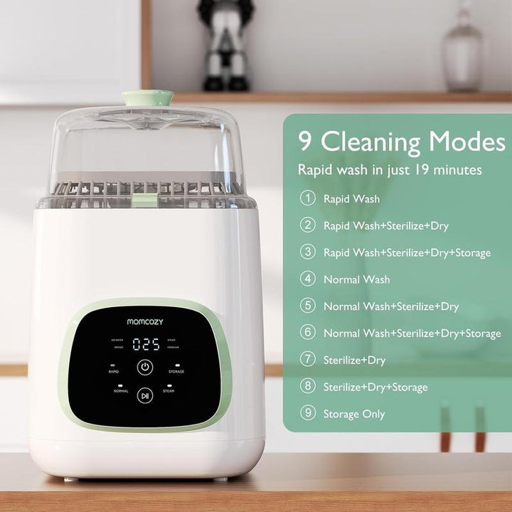 Momcozy Kleanpal Pro: Ultimate Baby Bottle Washer, Sterilizer & Dryer Combo - Effortless Cleaning for All Bottles & Baby Items!
