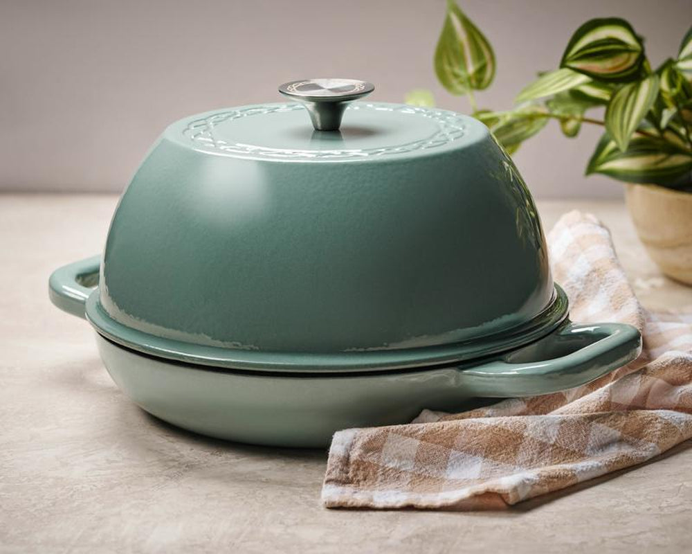 Versatile 6-Quart Enameled Cast Iron Freeform Dutch Oven - Perfect for All Your Cooking Needs!