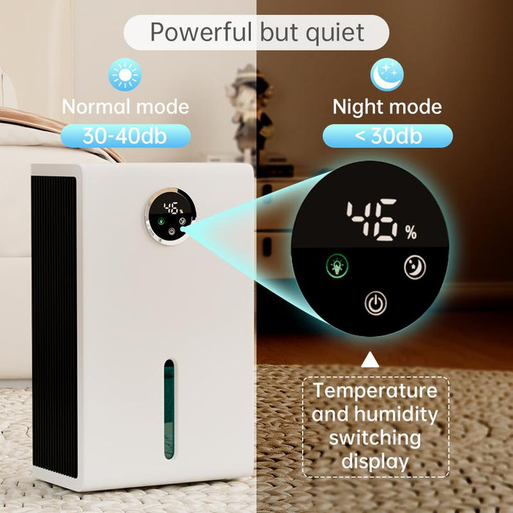 Ultra-Quiet Smart Dehumidifier & Air Purifier with 7 Color LED Lights - Ideal for Home and Large Spaces