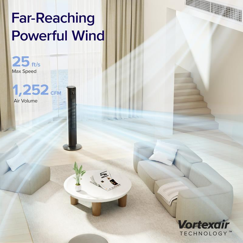 LEVOIT Classic 42" Oscillating Tower Fan - Ultra Quiet, 4 Modes, 12H Timer, Powerful 25Ft/S Velocity for Bedroom Comfort