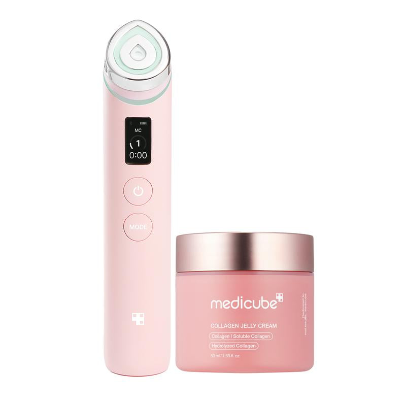 Achieve Radiant Glass Skin with the 310M Celebrity Duo: Korea's Top Glow Device & Luxe Collagen or Deep Vita C Cream!