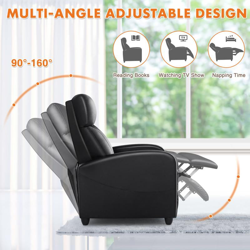 Luxurious Sweetfurniture Massage Recliner Chair - Modern Adjustable Theater Seating with Padded Comfort for Your Living Room