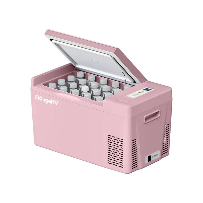 Bougerv 23 Quart Portable Fridge - Ultimate Camping & Road Trip Cooler with Dual Voltage for Trucks, Vans, and RVs - Freezes Down to -7℉!