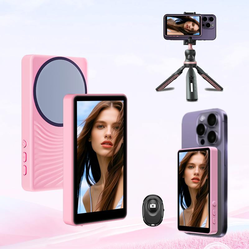 Magnetic 1080P Wireless Selfie Monitor - Portable Camera Screen for Vlogging & Live Streaming on iOS & Android