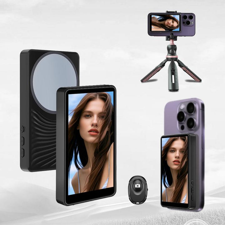 Elevate Your Selfies with the Magnetic Wireless 1080P Live Stream Monitor - Vlog Essential!