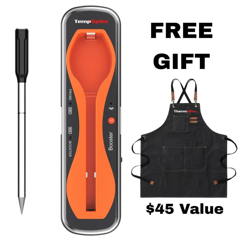 Tempspike Core Bluetooth Meat Thermometer – Rechargeable, Waterproof, High Accuracy, Fast Readings, App Compatible, with Coupon & Free Gift!