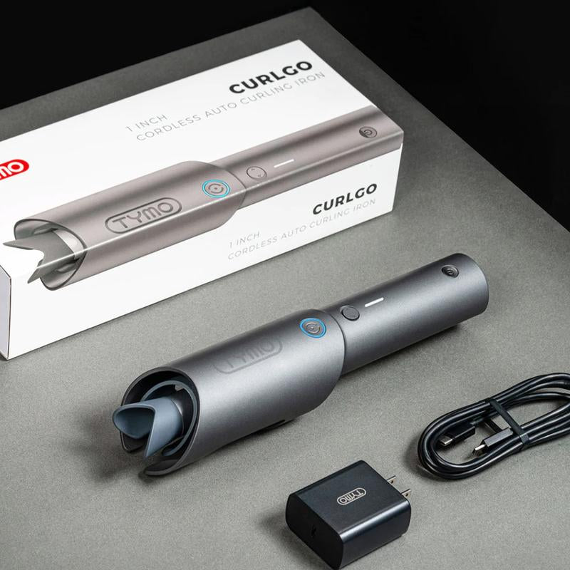 TYMO CURLGO Cordless Automatic Curling Iron - Effortless Curls with Ionic Technology and Comfort Grip