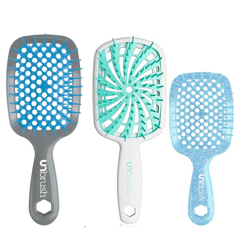 Ultimate Unbrush Detangling Brush Set: Classic, Plus & Mini for Effortless Hair Care