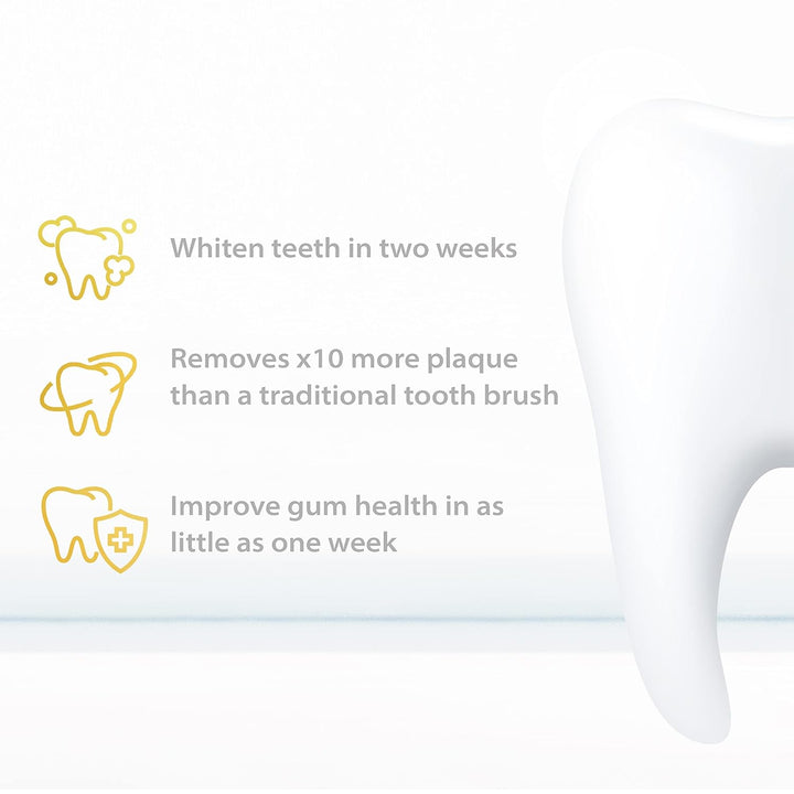 Achieve a Brighter Smile with the Ultrasonic Whitening Toothbrush - 5 Modes, 4 Intensity Levels, 8 Soft Bristles & Travel Case!