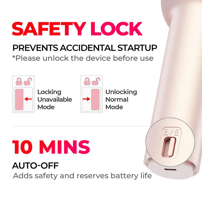 TYMO CURLGO Cordless Automatic Curling Iron - Effortless Curls with Ionic Technology and Comfort Grip