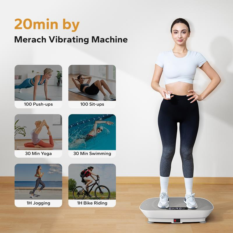Revitalize Your Fitness Routine: MERACH Vibration Plate Exercise Machine for Whole Body Wellness and Lymphatic Drainage