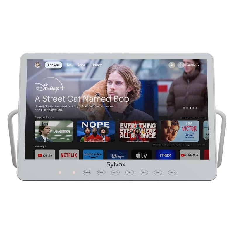 SYLVOX 15.6" Waterproof Portable TV with Google Smart TV, Dual Speakers & 1080P FHD - Ultimate On-the-Go Entertainment!