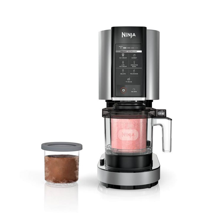 Ninja Creami 7-in-1 Ice Cream Maker: Create Gelato, Milkshakes, Sorbet & More with 2 Pint Containers & Lids!