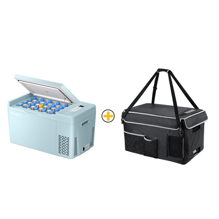 Bougerv 23 Quart Portable Fridge - Ultimate Camping & Road Trip Cooler with Dual Voltage for Trucks, Vans, and RVs - Freezes Down to -7℉!