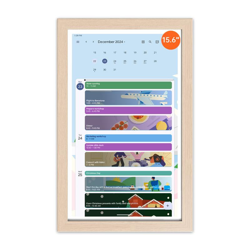 Apolosign Smart Digital Calendar - 21.5" & 15.6" Interactive Touch Screen for Family Schedules, Chore Charts & Home Décor - Wall Mountable Planner