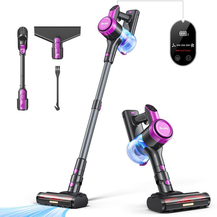 Dezkly 300W Cordless Vacuum Cleaner - 23Kpa Powerful Suction, 48 Mins Runtime, Lightweight Stick with LED Display & Sofa Brush for Effortless Cleaning on Hard Floors, Carpets & Pet Hair