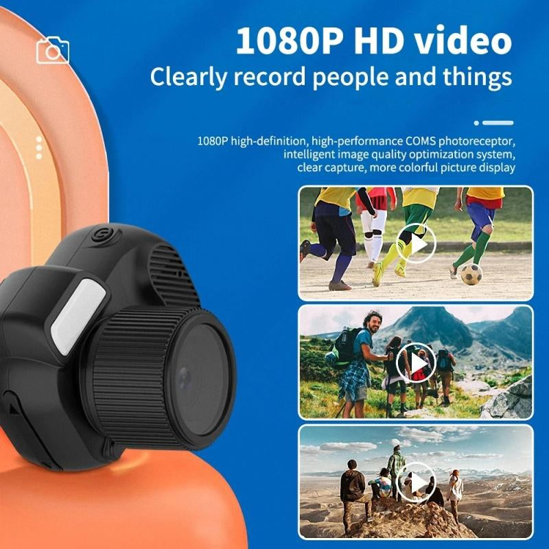 Tiny Looxe 64GB Mini Keychain Camera - Retro Style, 1080P HD, Built-In Screen for Capturing Memories