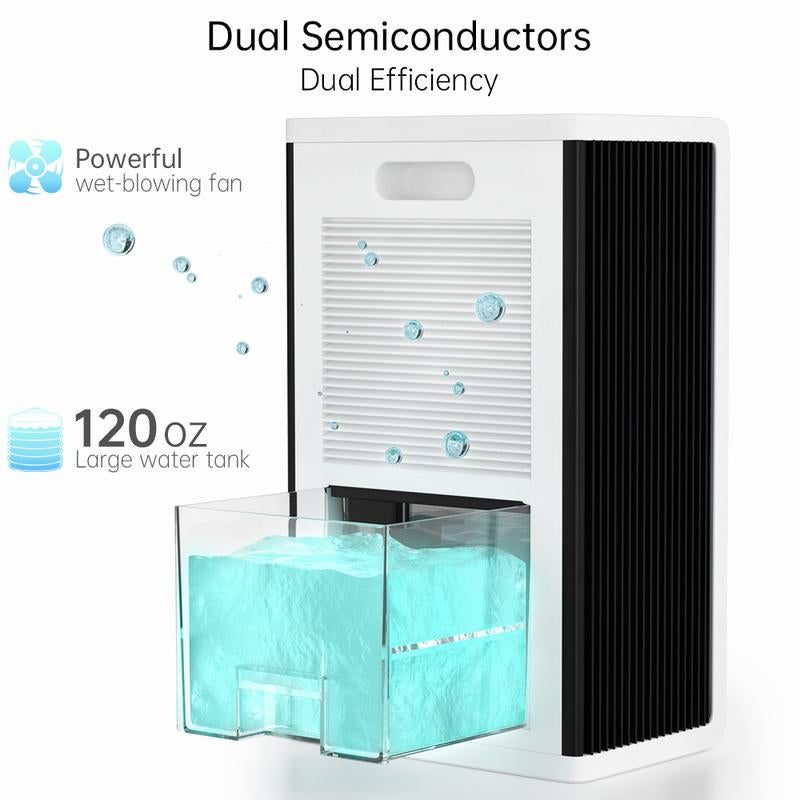 Ultra-Quiet Smart Dehumidifier & Air Purifier with 7 Color LED Lights - Ideal for Home and Large Spaces