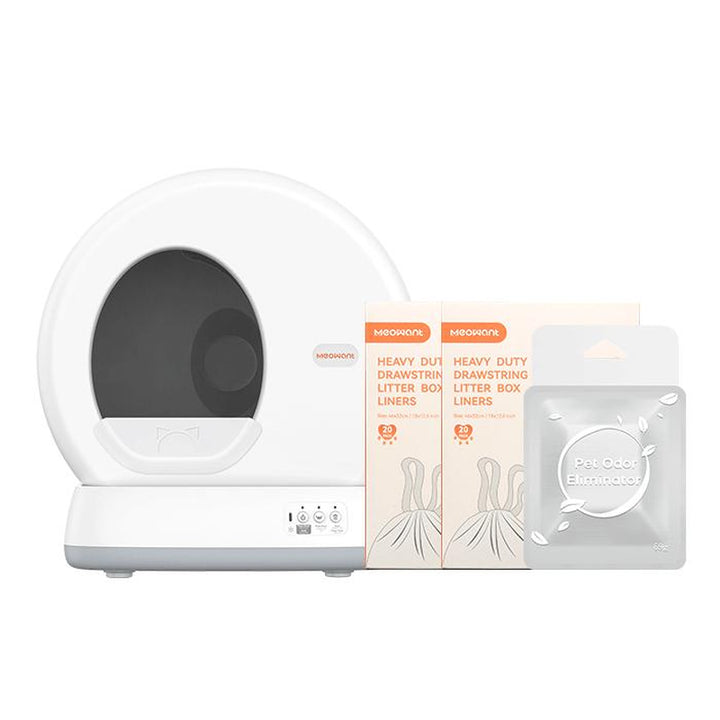 Meowant SC01 Smart Self-Cleaning Cat Litter Box - Extra Large, Odor Control, App Controlled with Mat & Liner - Ultimate Convenience for Pet Owners!