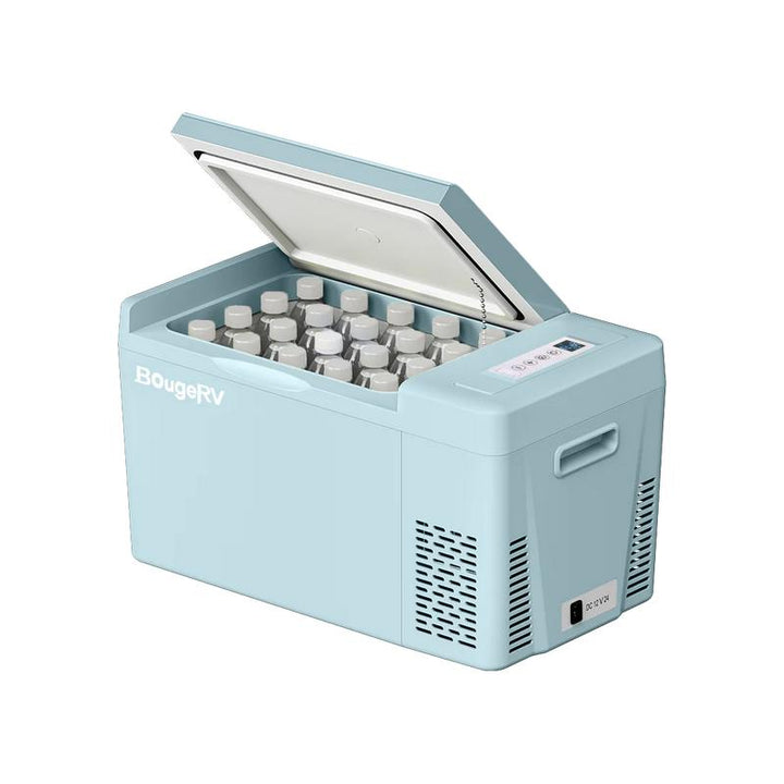 Bougerv 23 Quart Portable Fridge - Ultimate Camping & Road Trip Cooler with Dual Voltage for Trucks, Vans, and RVs - Freezes Down to -7℉!
