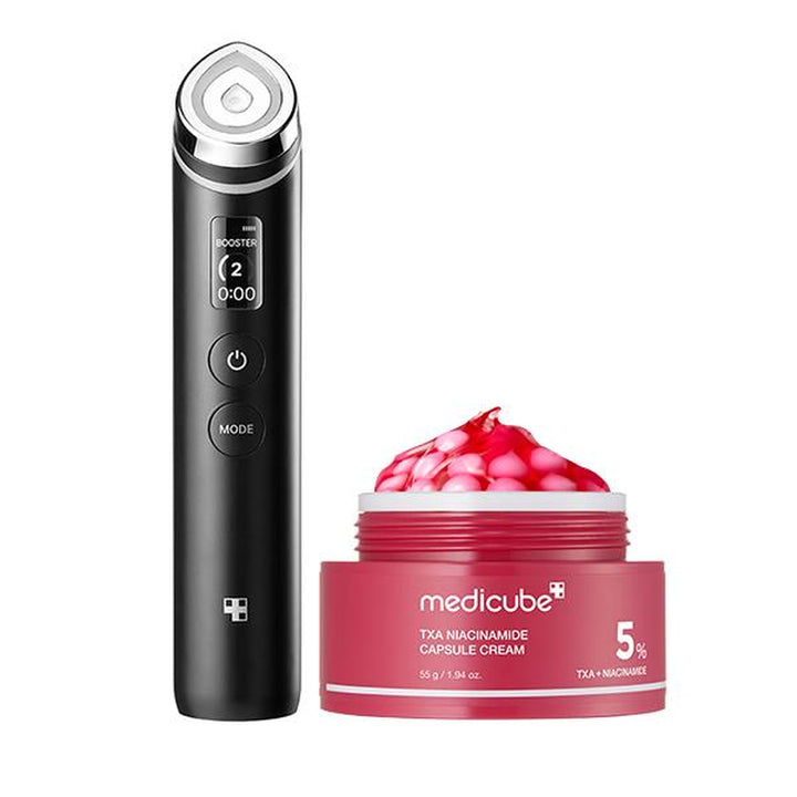 Achieve Radiant Glass Skin with the 310M Celebrity Duo: Korea's Top Glow Device & Luxe Collagen or Deep Vita C Cream!
