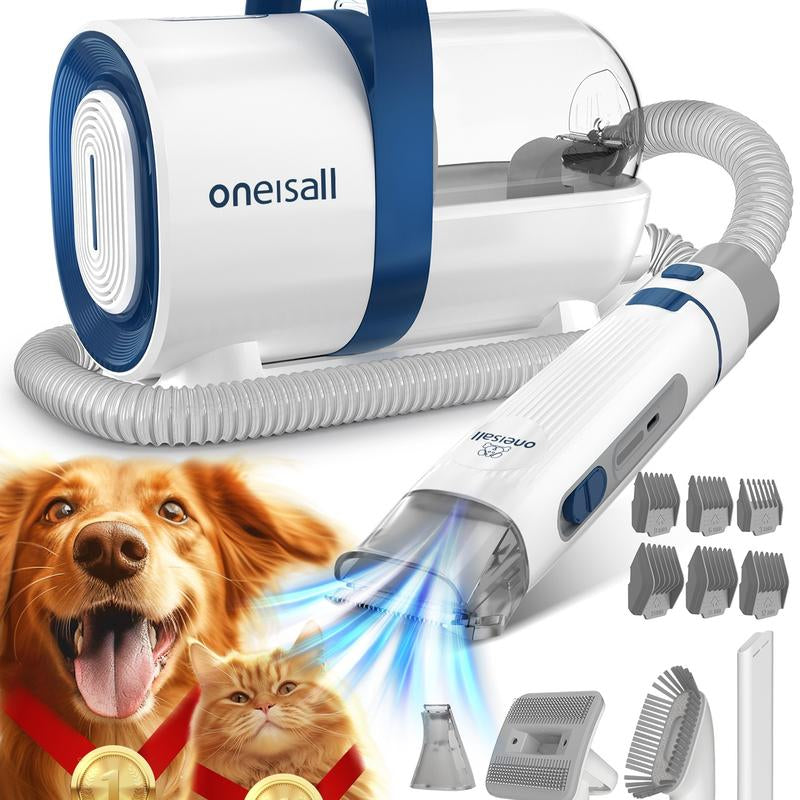 Oneisall Cozy C1 Smart Pet Grooming Kit - Vacuum Blow Dryer & Clippers for Shedding, Drying, and Trimming with 7 Heat Settings & Adjustable Air Flow