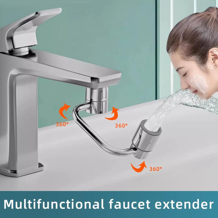 Revolutionary 1080° Rotating Faucet Aerator Extender - Universal Splash Filter for Kitchen & Bathroom Sinks!