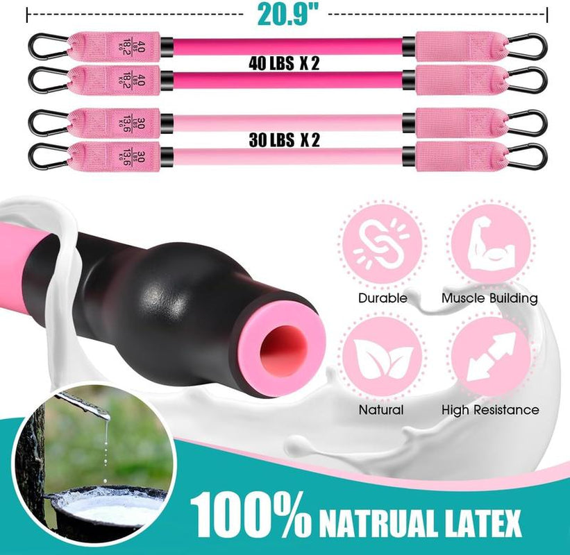 Versatile Pilates Bar Kit with Resistance Bands - Perfect Home Gym Equipment for Full-Body Workouts, Ideal Christmas Gift for Fitness Enthusiasts!