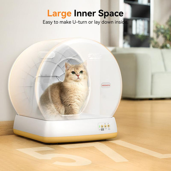 Meowant SC01 Smart Self-Cleaning Cat Litter Box - Extra Large, Odor Control, App Controlled with Mat & Liner - Ultimate Convenience for Pet Owners!